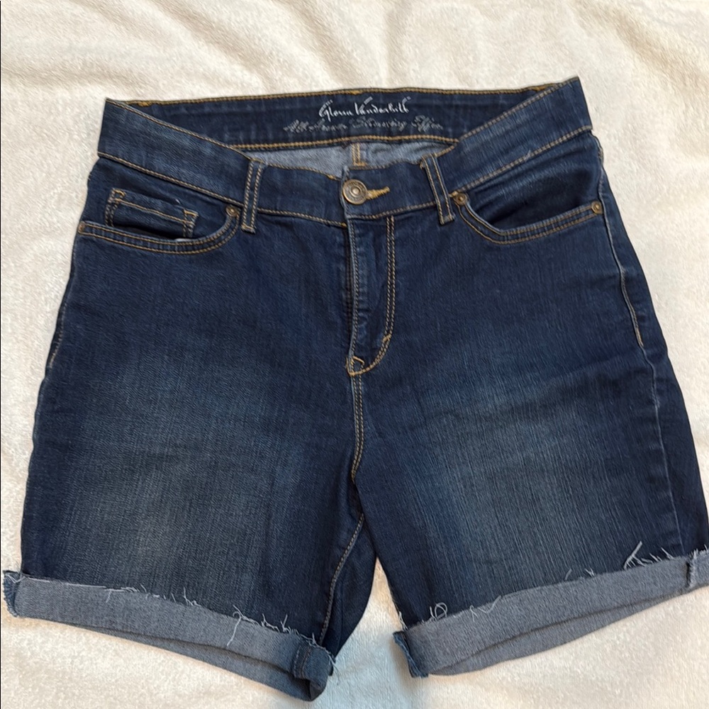 Dark Blue Denim Shorts